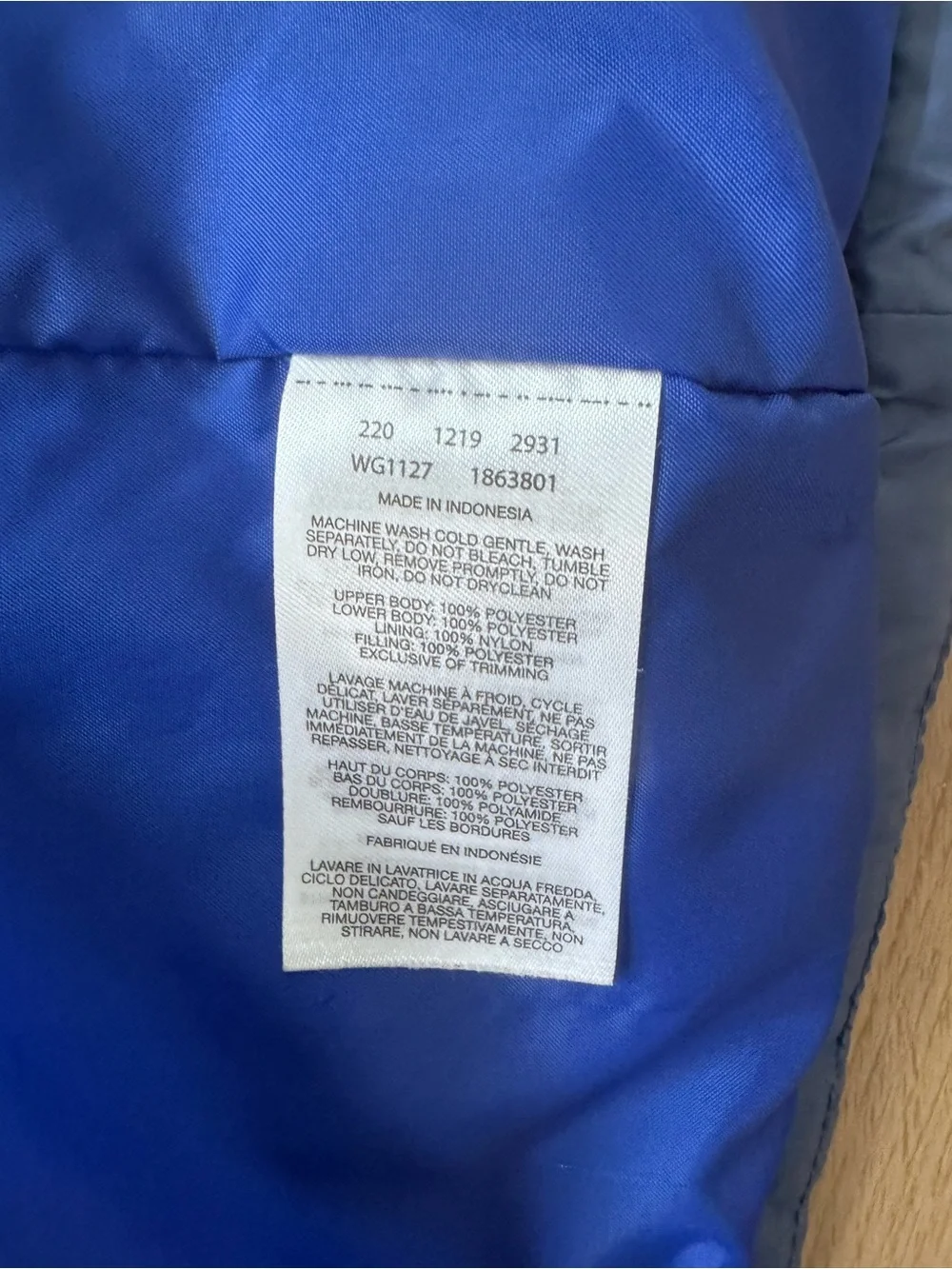 Columbia Kids Two-Tone Blue Hooded Puffer Jacket - Size 7/8